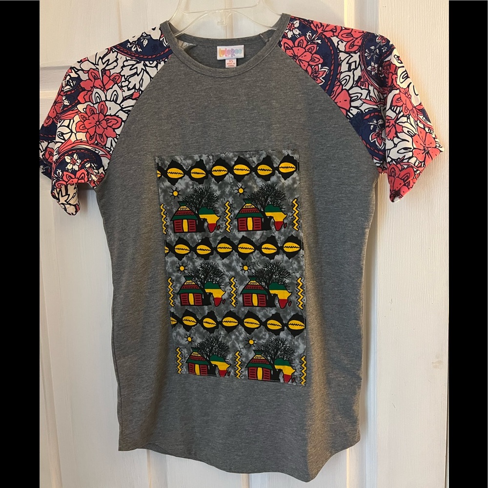 Shirt accented with African fabric
